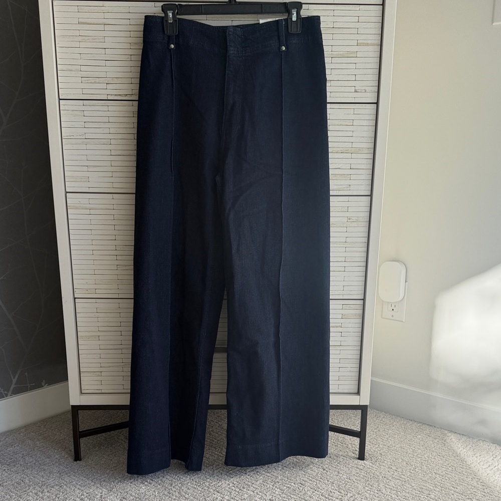 Zara Women's Wide Leg Jeans - Dark Blue